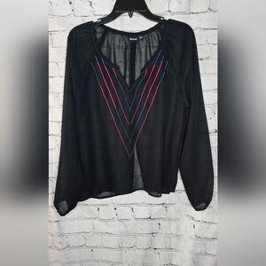 Cruel Sheer‎ Long Sleeve Blouse Size Medium